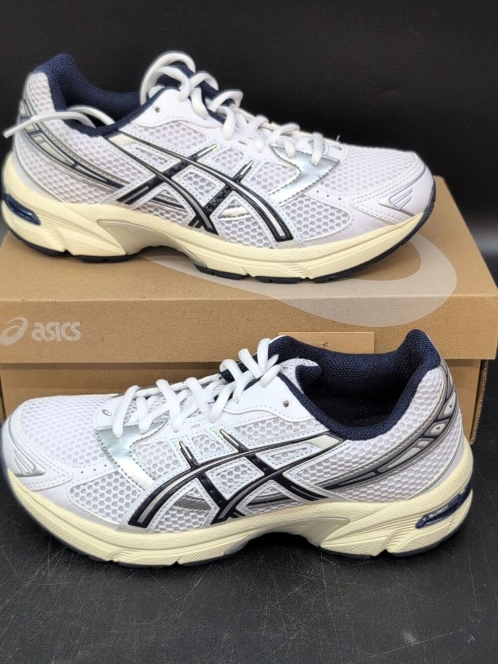 ASICS Gel-1130 Men's Running Shoes Sneaker US 6 White Midnight 1202A164-110